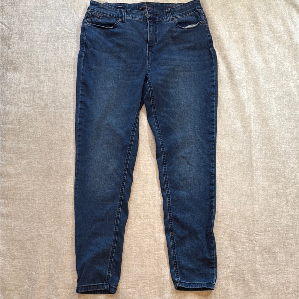 Talbots Blue Ankle Cropped Stretch Jeans Women’s Size 10